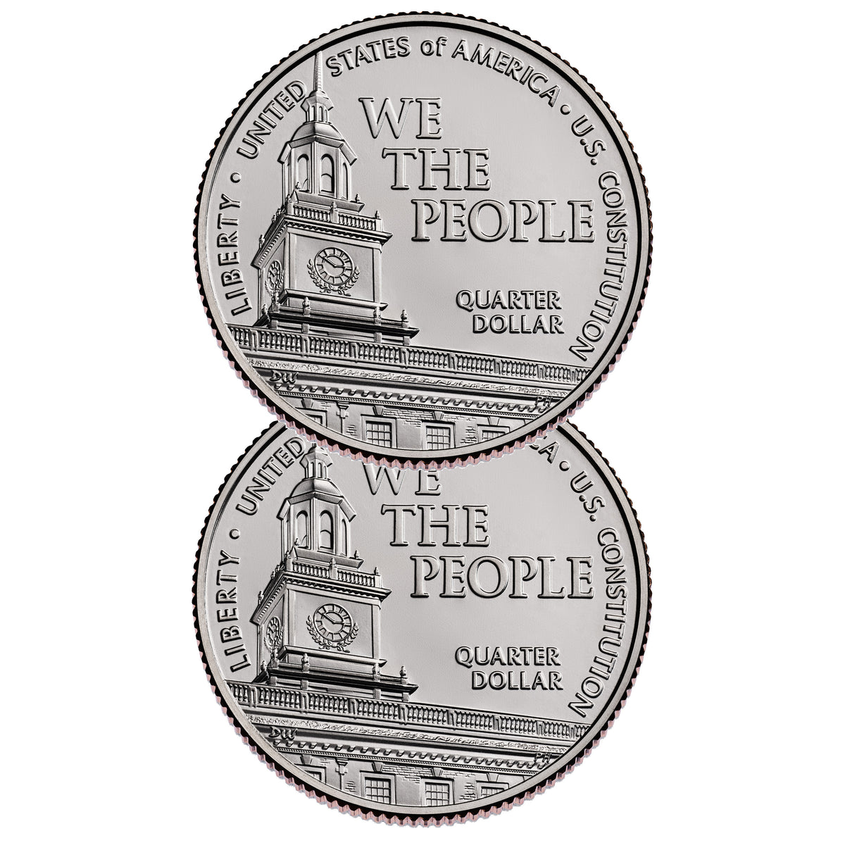 2026 P&D U.S. Constitution Quarter 2-Coin BU Set | Philadelphia & Denver Mint | 1776-2026 America 250