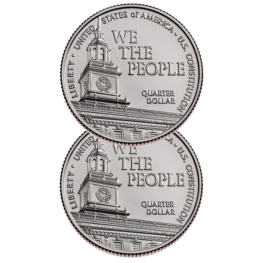 Presale! 2026 P&D U.S. Constitution Quarter 2-Coin BU Set | Philadelphia & Denver Mint | 1776-2026 America 250