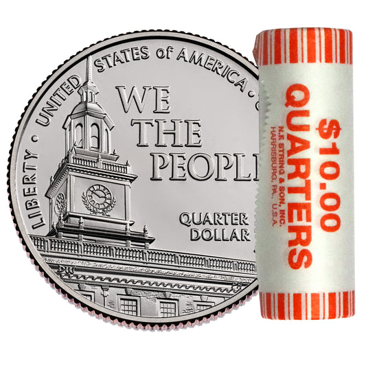 Presale! 2026-D U.S. Constitution Quarter 40-Coin BU Roll - Denver Mint | 1776–2026 America 250