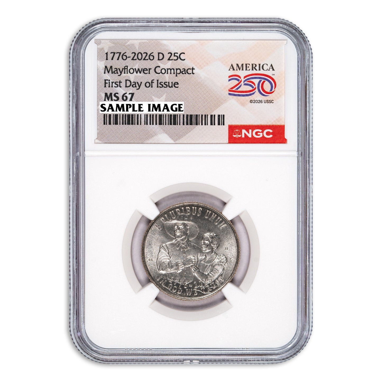 2026 NGC MS67 P & D Mayflower Compact Quarter 2-Coin Set - Semiquincentennial Collection