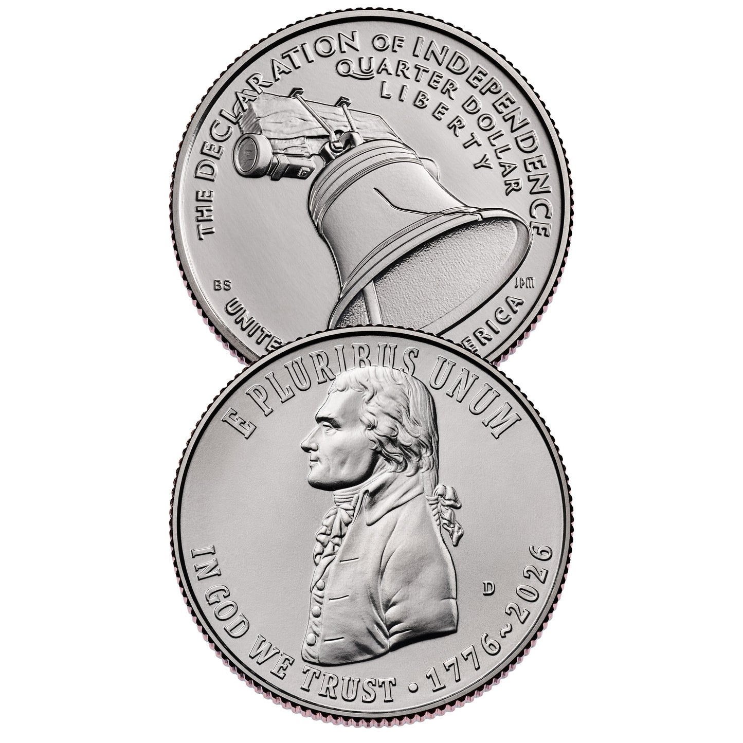 2026 - P and D Declaration of Independence Quarter 2 Coin Set Semiquincentennial Coin Collection