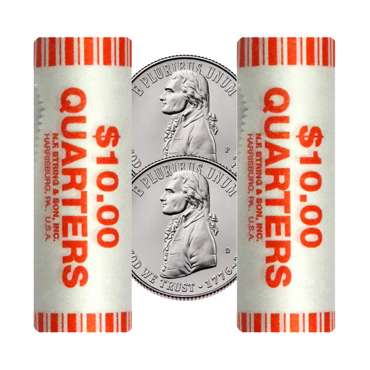 2026 - P and D Declaration of Independence Quarter Two 40 Coin Rolls Semiquincentennial Coin Collection SemiQ