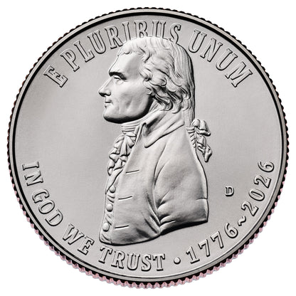 2026 - P and D Declaration of Independence Quarter 2 Coin Set Semiquincentennial Coin Collection