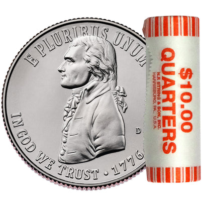 2026 - D Declaration of Independence Quarter 40 Coin Roll Semiquincentennial Coin Collection SemiQ