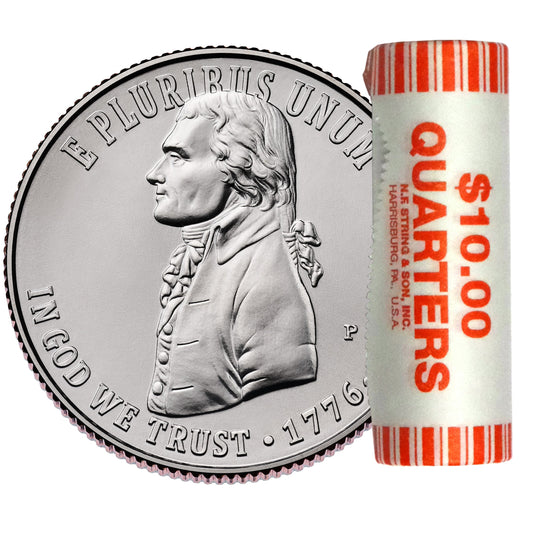 2026 - P Declaration of Independence Quarter 40 Coin Roll Semiquincentennial Coin Collection SemiQ (Copy)