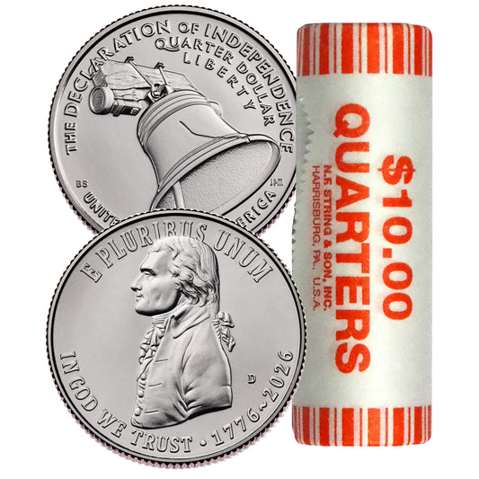 2026-D Declaration of Independence Quarter 40 Coin Roll Semiquincentennial Coin Collection SemiQ