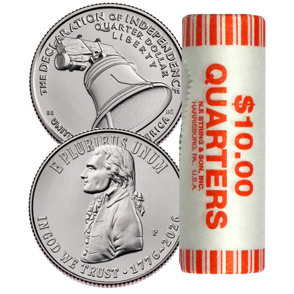2026-P Declaration of Independence Quarter 40-Coin BU Roll – Philadelphia Mint | 1776–2026 America 250
