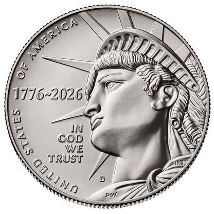2026 - D Enduring Liberty Half Dollar 20-Coin Roll Uncirculated