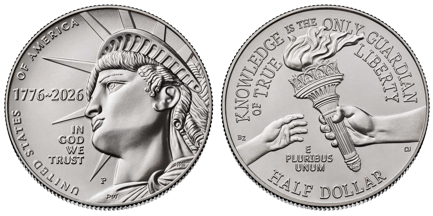 2026 P&D Enduring Liberty Half Dollar 2-Coin Set - Brilliant Uncirculated