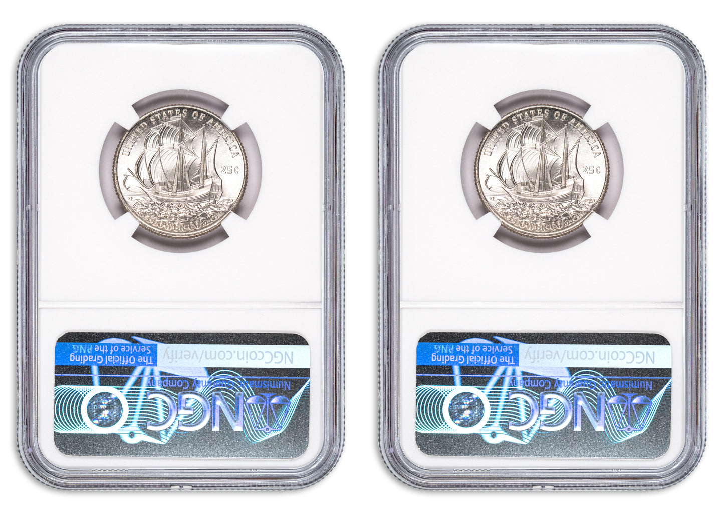 2026 NGC MS67 P & D Mayflower Compact Quarter 2-Coin Set - Semiquincentennial Collection