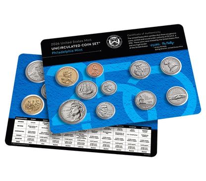 Presale! 2026 P&D U.S. Mint Uncirculated 20-Coin Mint Set - Dual Dated 1776-2026 Semiquincentennial Penny Included