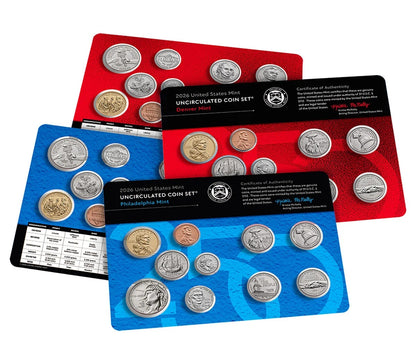 Presale! 2026 P&D U.S. Mint Uncirculated 20-Coin Mint Set - Dual Dated 1776-2026 Semiquincentennial Penny Included
