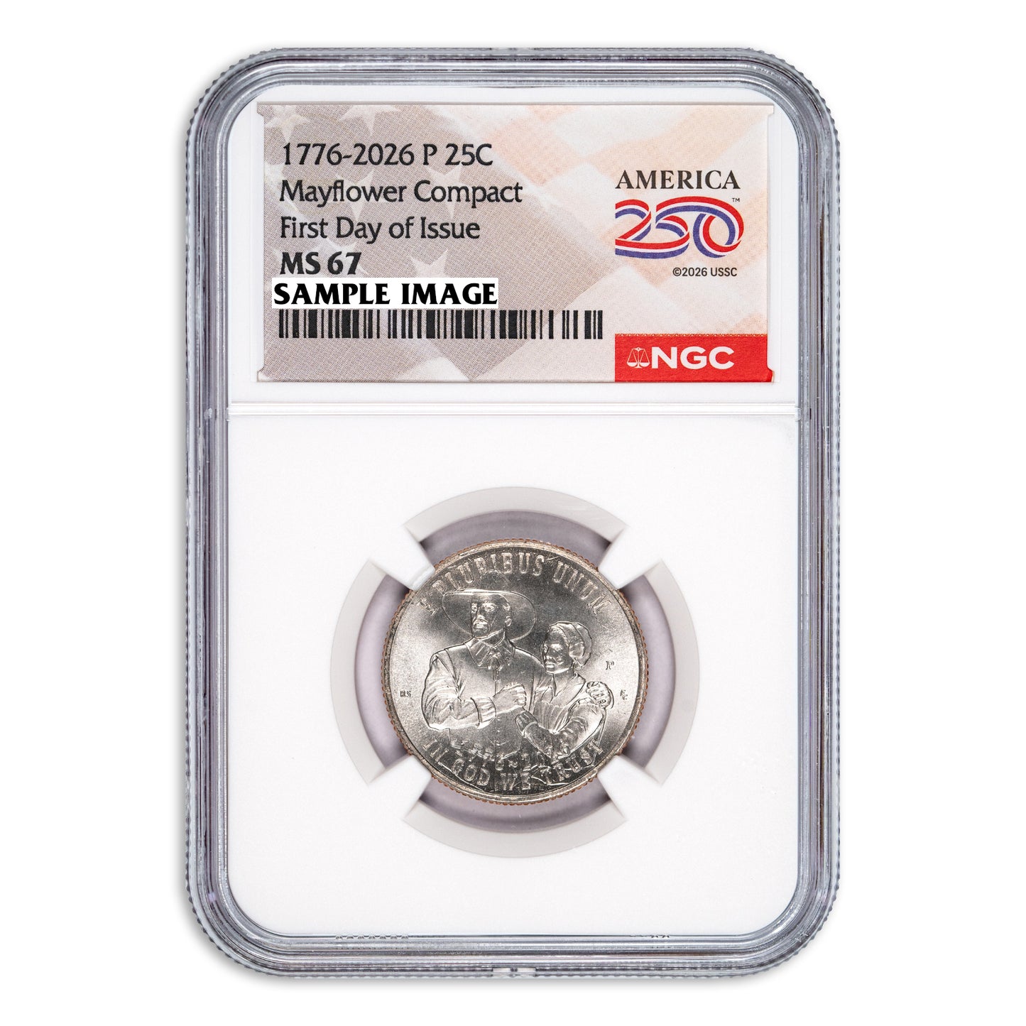 2026 NGC MS67 P & D Mayflower Compact Quarter 2-Coin Set - Semiquincentennial Collection