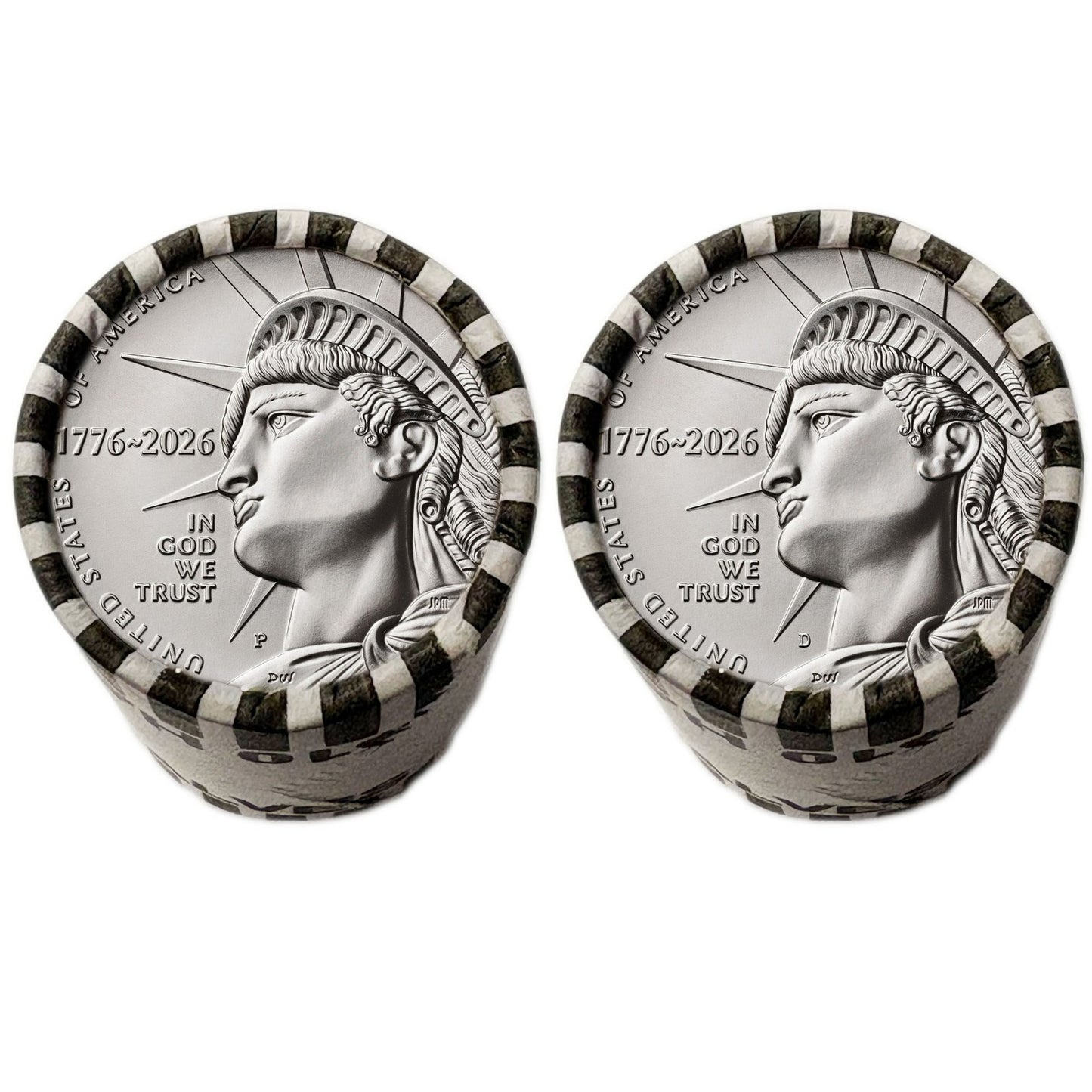 2026 - P and D Two Roll Set of Enduring Liberty Half Dollar - Two 20-Coin Rolls Uncirculated