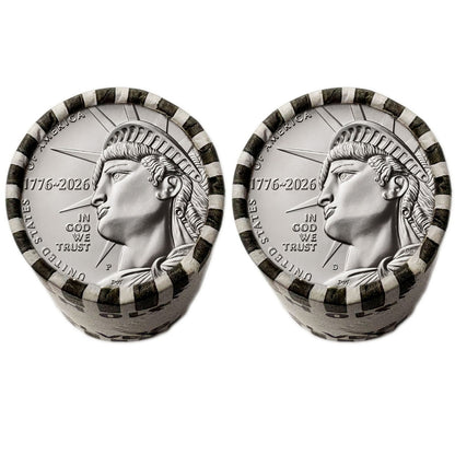 2026 - P and D Two Roll Set of Enduring Liberty Half Dollar - Two 20-Coin Rolls Uncirculated