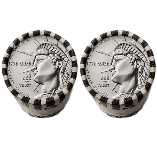 2026 - P and D Two Roll Set of Enduring Liberty Half Dollar - Two 20-Coin Rolls Uncirculated