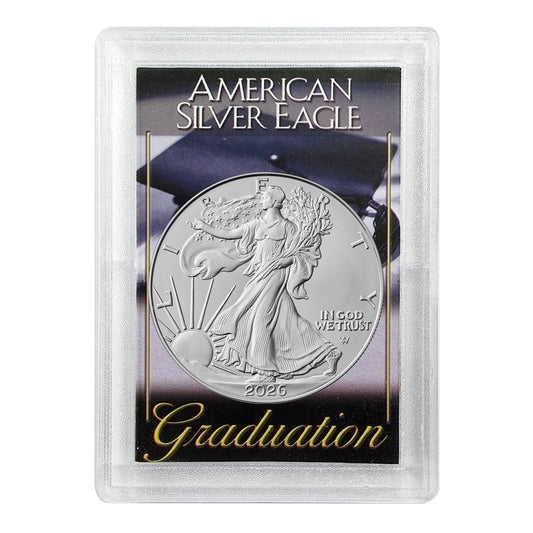 Presale! 2026 American 1 oz Brilliant Uncirculated Silver Eagle in Graduation Holder