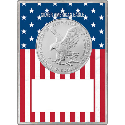 2026 Silver Eagle in First Salute Gift Holder - 1 oz .999 Fine Silver BU