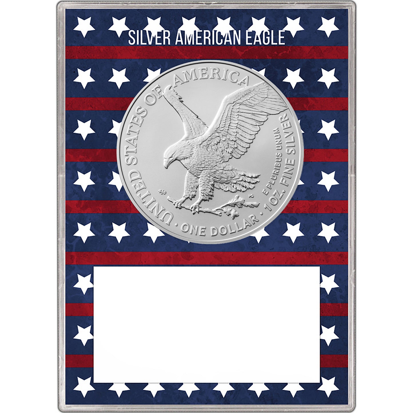 Presale! 2026 U.S. Silver Eagle in Patriotic American Flag Gift Holder - Gem Brilliant Uncirculated