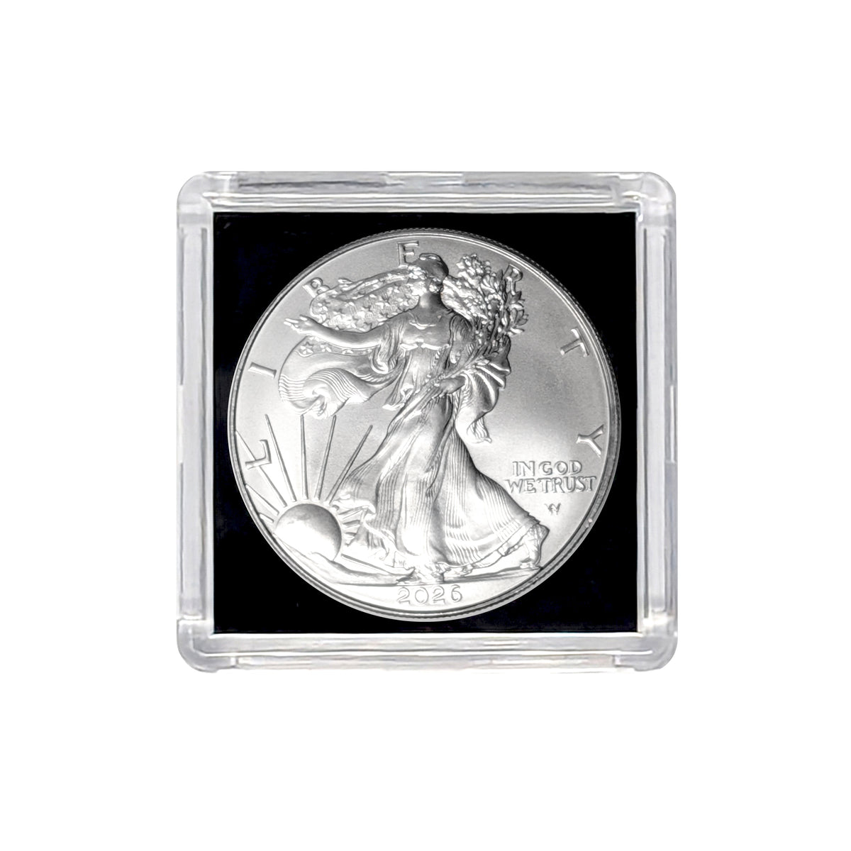 2026 American Silver Eagle BU - .999 Fine Silver - Air-Tite Holder with COA
