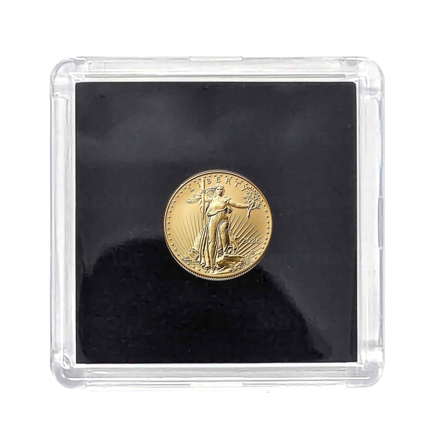 2026 American Gold Eagle 1/10th Ounce Gold Coin .9167 Fine Gold in Black Tetra Holder