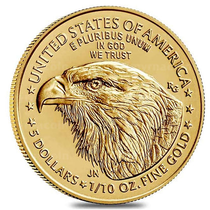 2026 American Gold Eagle 1/10th Ounce Gold Coin .9167 Fine Gold in Black Tetra Holder