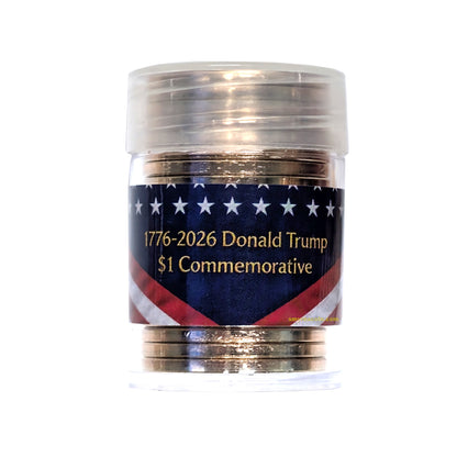 2026 Donald Trump Semiquincentennial $1 Coin - 20 Coin Tube - U.S. Mint - Philadelphia (P)