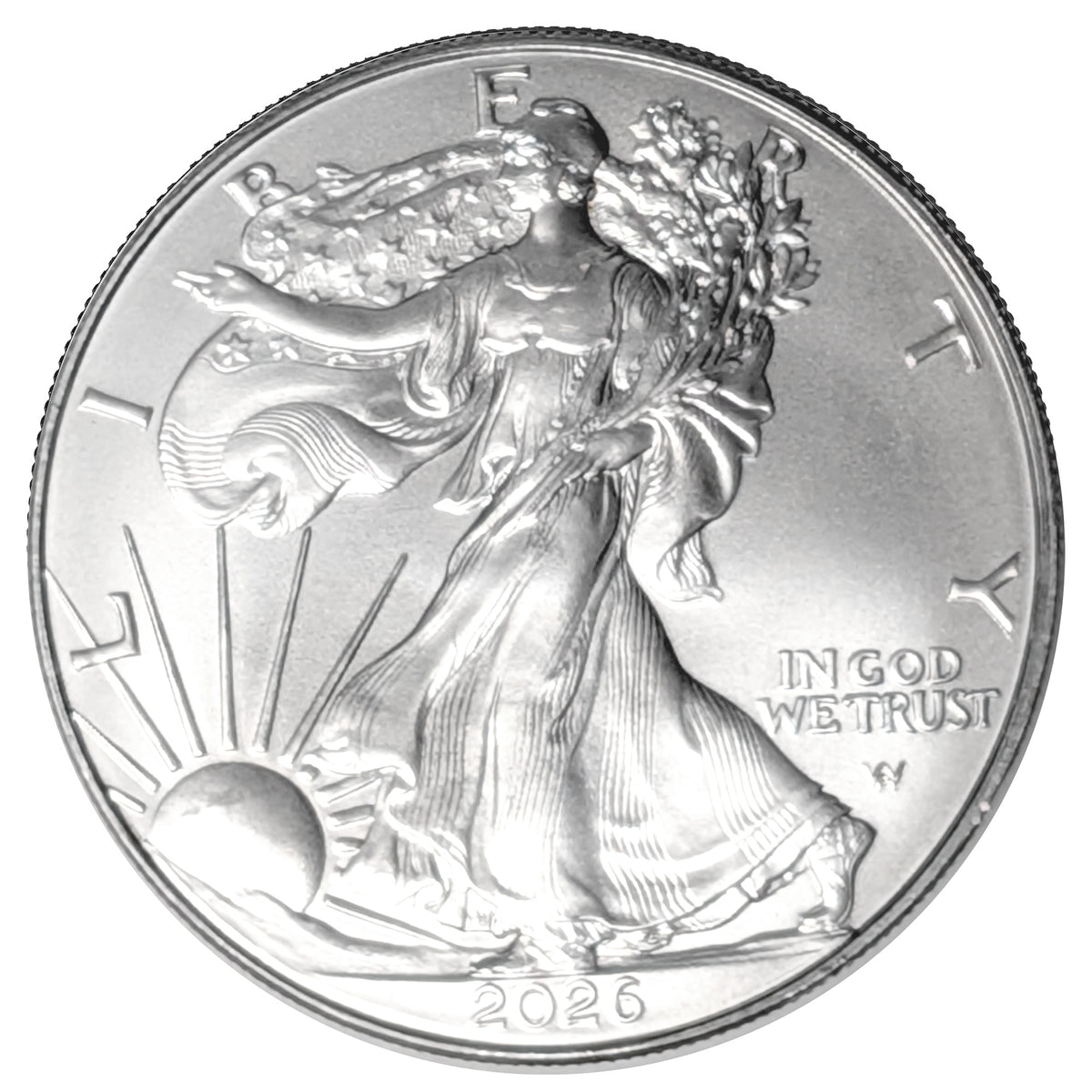 2026 American Silver Eagle BU - .999 Fine Silver - Air-Tite Holder with COA