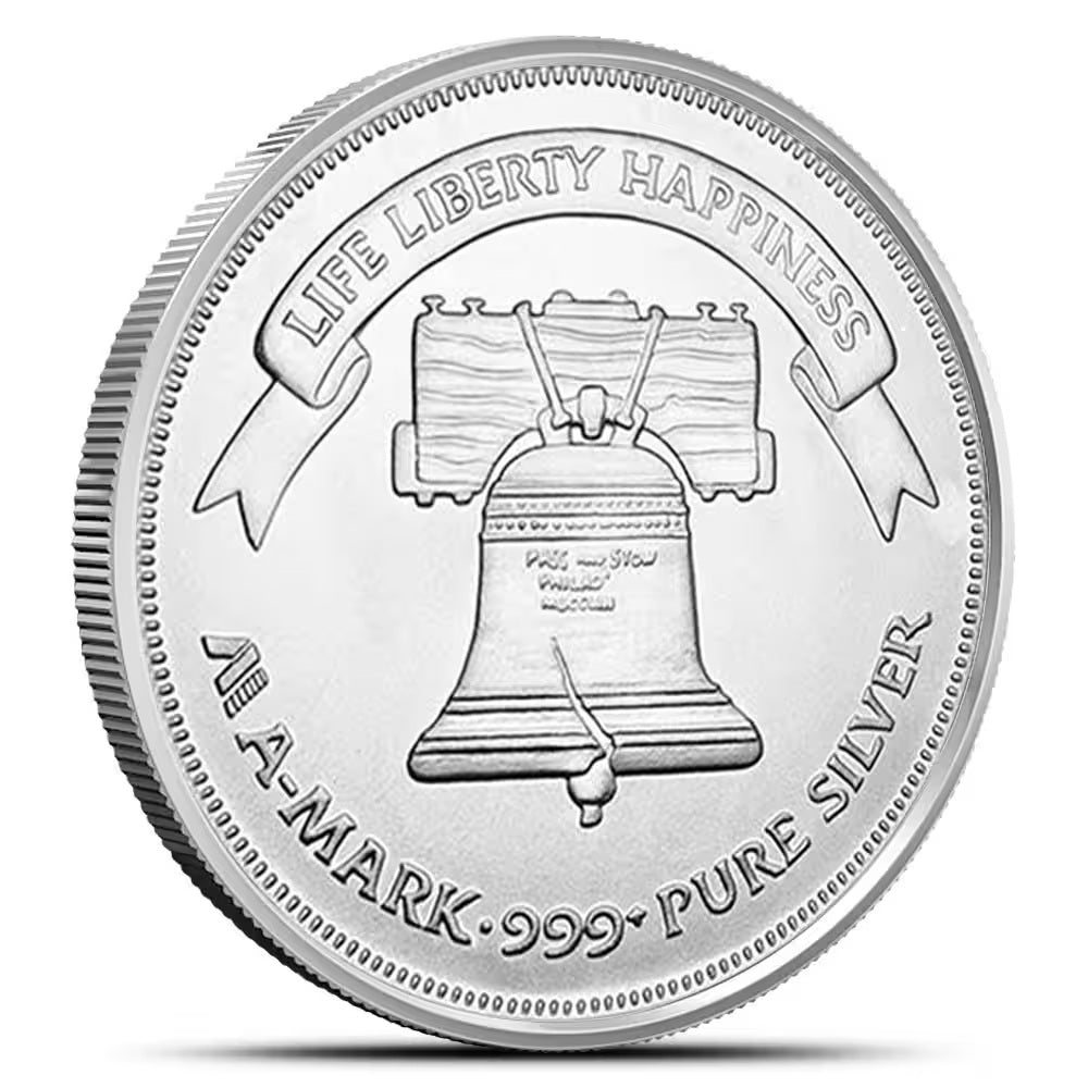 1 oz .999 Fine Silver Round - Liberty Bell Design