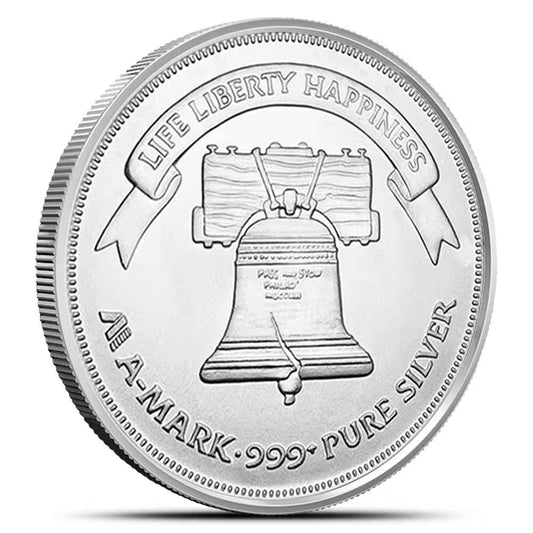 1 oz .999 Fine Silver Round - Liberty Bell Design