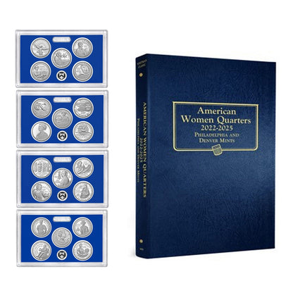 2022 - 2025 S Clad Proof American Women Quarter Sets with Whitman Classics #5150 Archival Quality Album