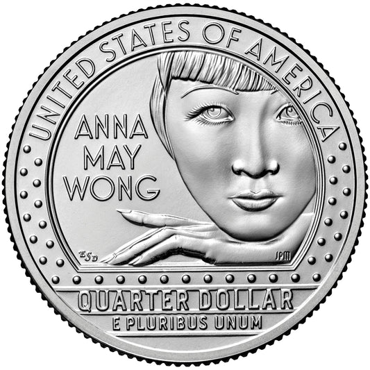 2022 - P and D Anna May Wong, American Women Quarter Series 2 Coin Set