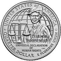 2023 - D Eleanor Roosevelt, American Women Quarter Series 40 Coin Roll
