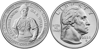 2025 - P and D Ida B. Wells, American Women Quarter Series 2 Coin