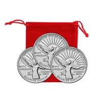 2022 - P, D, S Maya Angelou, American Women Quarter Series 3 Coin Set in Red Velvet Bag