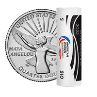 2022 - S Maya Angelou, American Women Quarter Series 40 Coin Roll