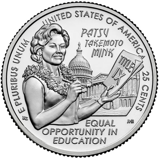 2024  - P Patsy Takemoto Mink, American Women Quarter Series 40 Coin Roll