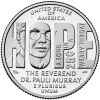 2024  - S Rev Dr. Pauli Murray, American Women Quarter Series Single Coin