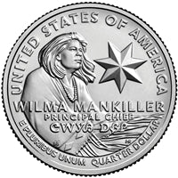 2022 - P and D Wilma Mankiller, American Women Quarter Series 2 Coin Set