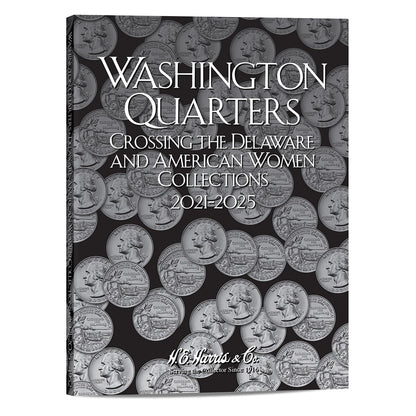 2022 P, D Maya Angelou Set and 2021 Washington Crossing the Delaware P and D Set in Harris Gray Folder #4952