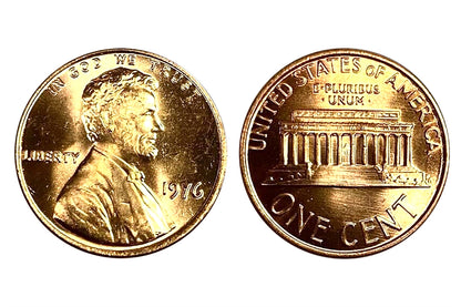 1976 - P Bicentennial Lincoln Cent Roll - Memorial Cent Reverse