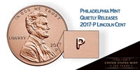 2017 - P Lincoln Shield Cent 10 Rolls - SPECIAL MINT MARK ISSUE!