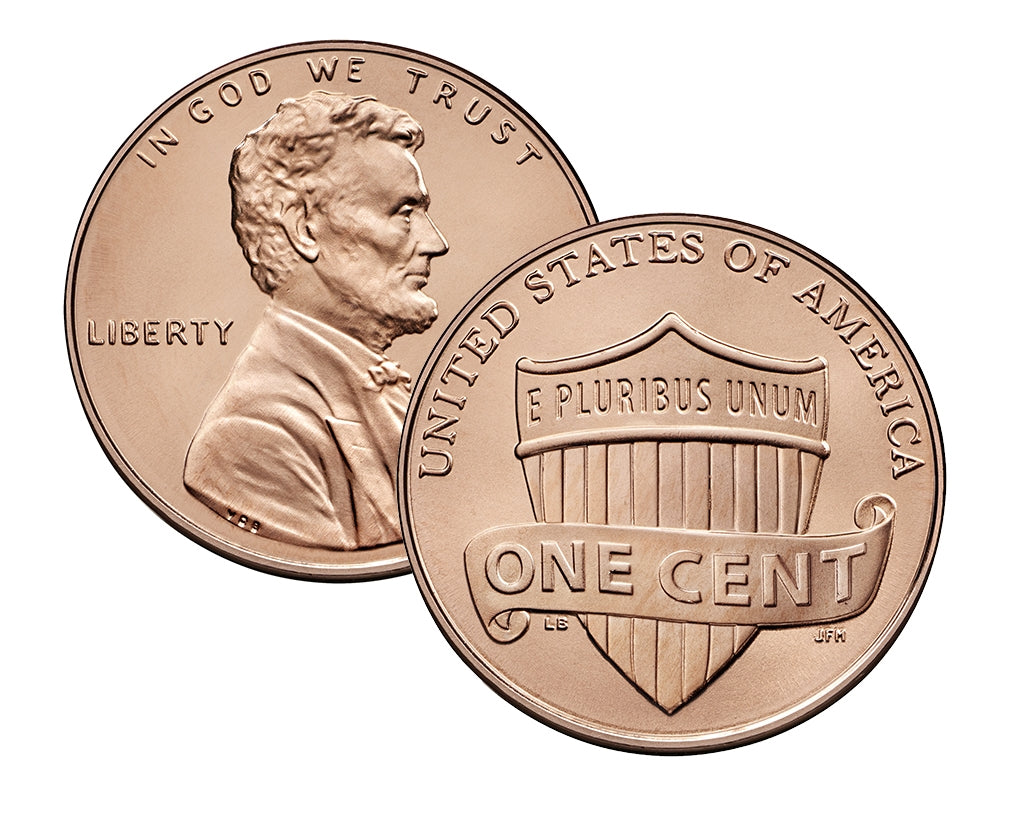 2019-D Lincoln Shield Cent 50-Coin Roll - Union Shield Design