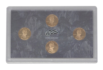2009 - S Proof Lincoln Cent 4-coin Set - All 4 NEW designs!-OGP
