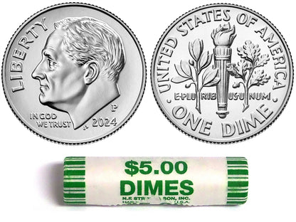 2024 - P Roosevelt Dime 50 Coin Roll