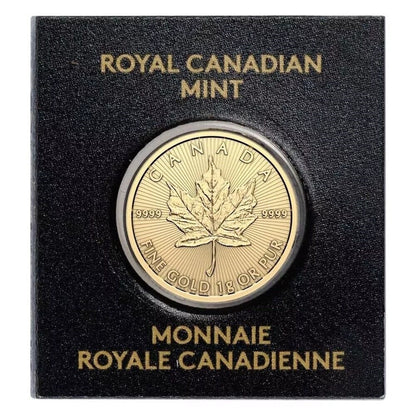 2024 1 Gram Gold Maple Leaf 50 Cent Coin In Maplegram Assay Card King Charles Effigy