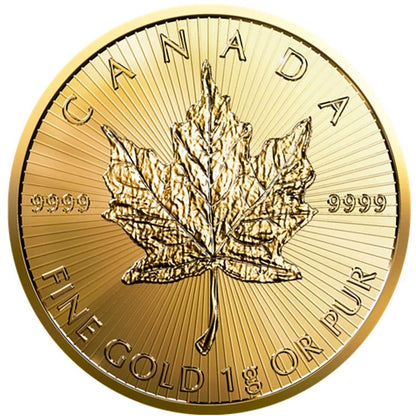 2024 1 Gram Gold Maple Leaf 50 Cent Coin In Maplegram Assay Card King Charles Effigy