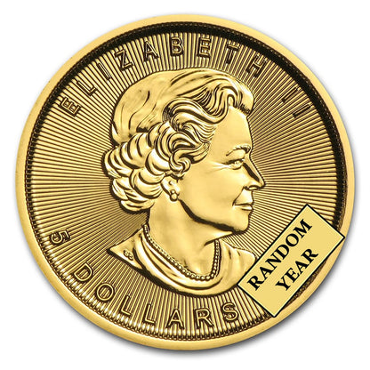 Year Our Choice - Canadian Maple Leaf 1/10th Ounce Gold Coin .9999 Fine Gold