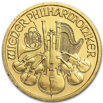 Year Our Choice - Austrian Philharmonic 1/10th Ounce Gold Coin .9999 Fine Gold