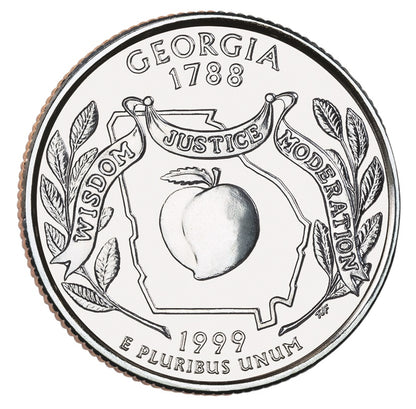 1999-D Georgia State Quarter - Single Coin